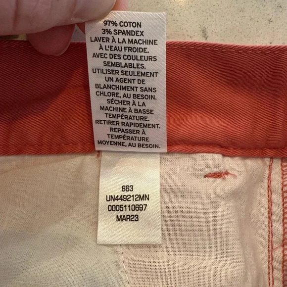 Men’s size 30 9” Shorts NWT 14th & Union from Nordstrom Coral Faded color - Picture 7 of 9